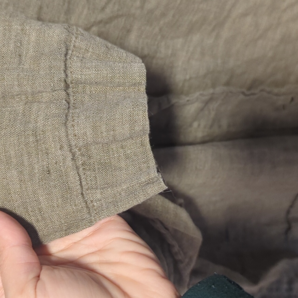 Flax Linen Button Down Size Medium - image 4